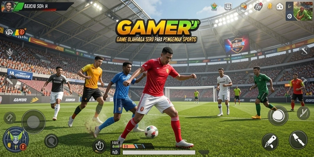 Tampilan gameplay GAMERP yang mendebarkan dan realistis dalam olahraga.