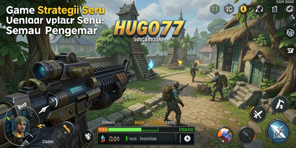 Tangkapan layar gameplay HUGO77 menampilkan aksi strategi yang mendebarkan.