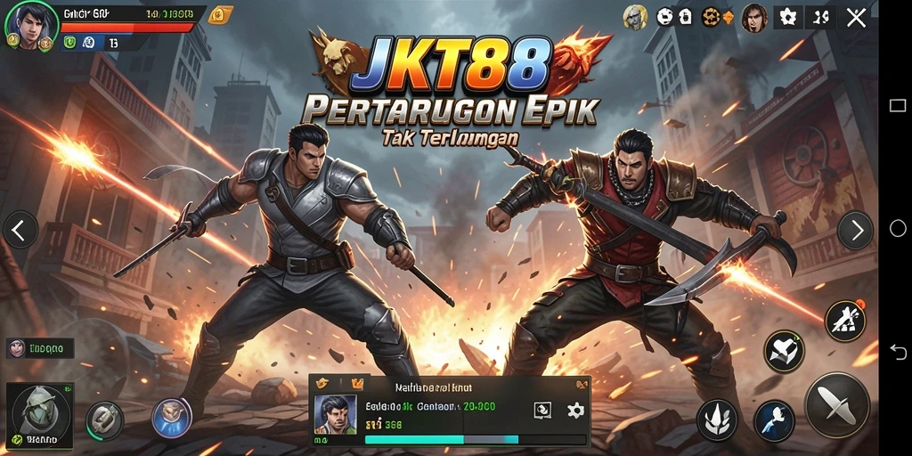 Tampilan gameplay JKT88 yang mendebarkan saat pertarungan berlangsung.