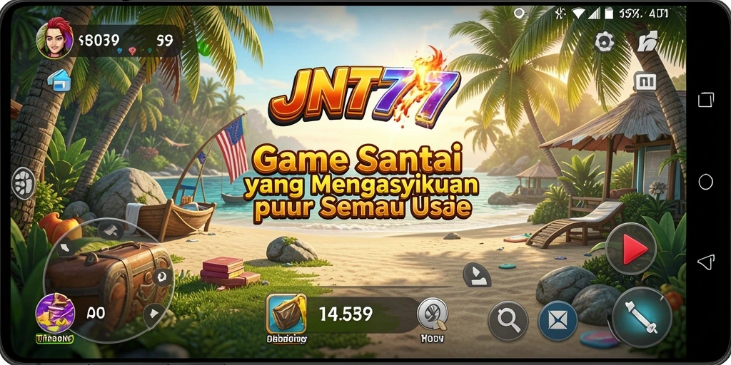Screenshot utama JNT777 menampilkan gameplay yang menyenangkan dan ceria.