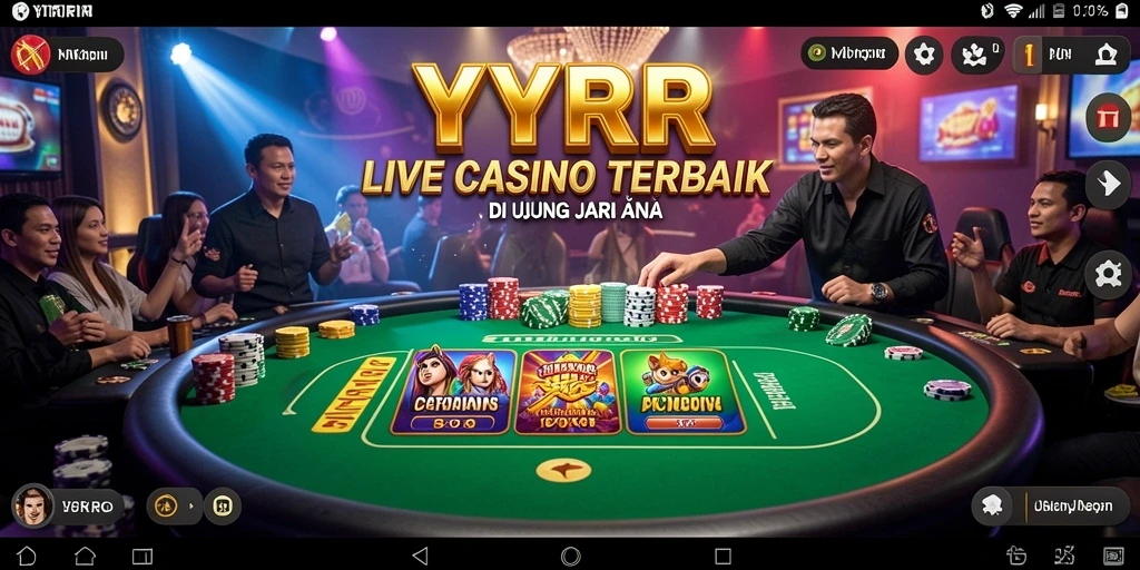 Tampilan gameplay Live Casino yang memukau dan interaktif di YYRR.